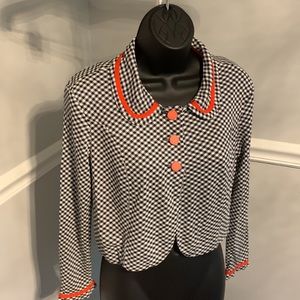 Vintage 1960’s Serbin of Florida Checked Bolero Jacket